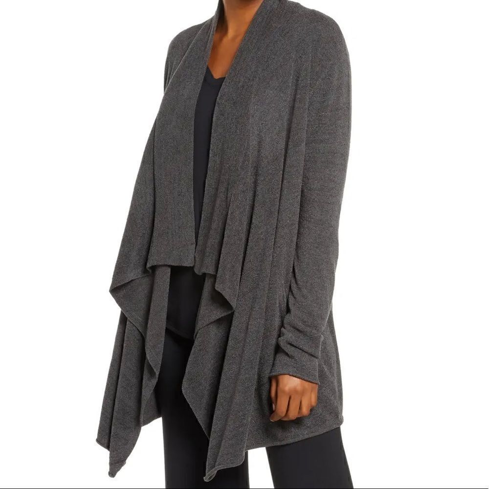 Barefoot Dreams Charcoal CozyChic Cardigan Gray